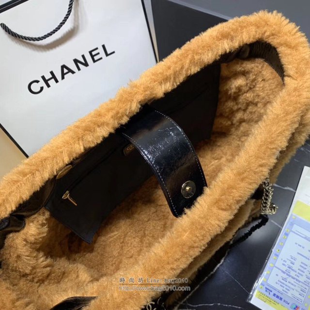 Chanel女包 19秋冬新款 香奈兒肩背包 香奈兒毛茸茸購物袋  djc3550